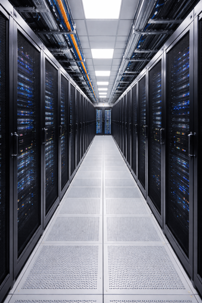 Modern data center aisle setup