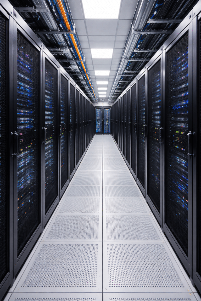 Modern data center aisle setup